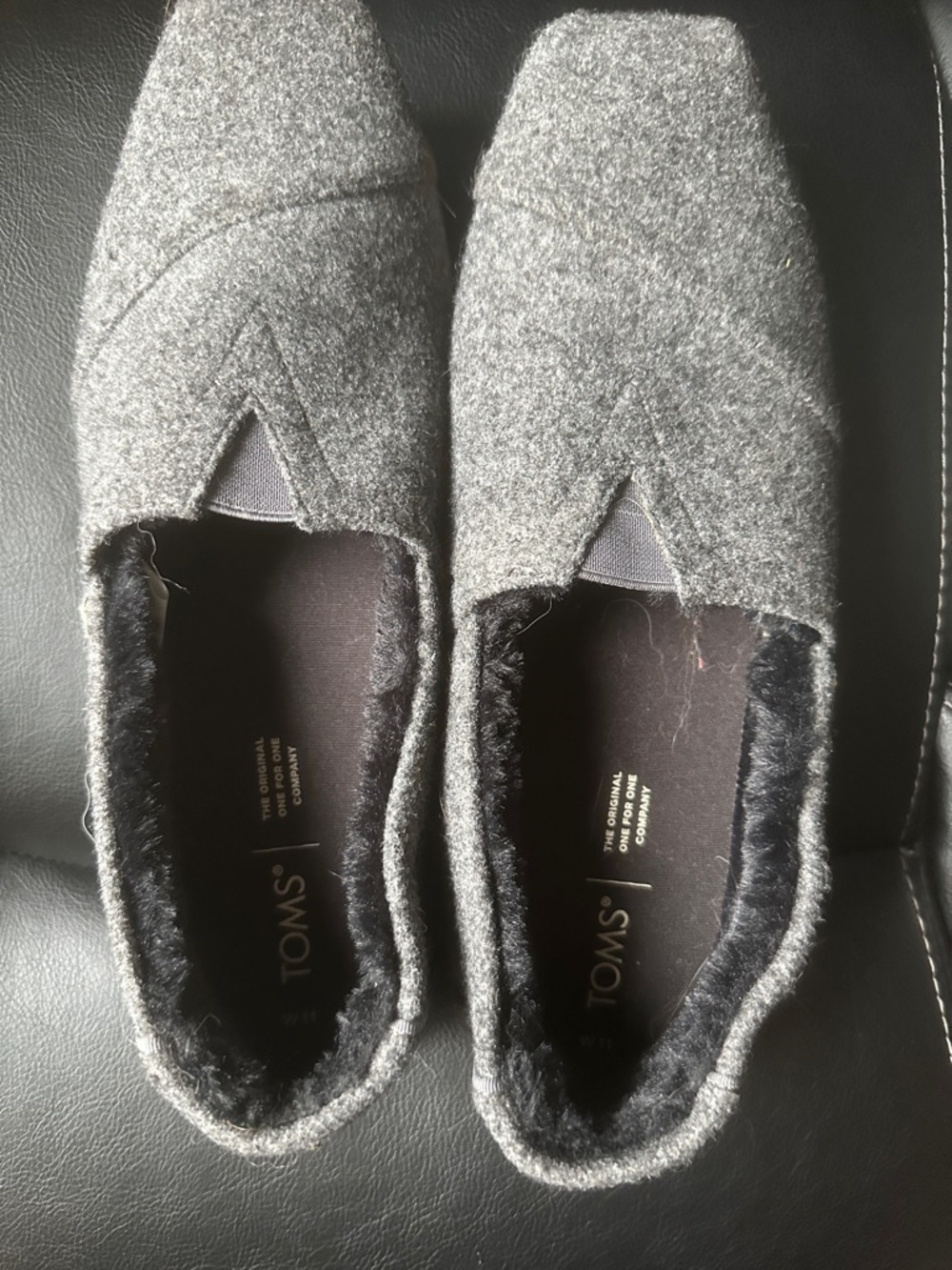 Toms Gray Wool Slip-On Casual Shoes size 11